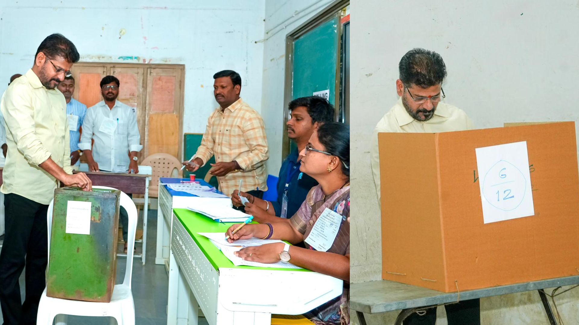 Telangana CM Revanth Reddy casts his vote