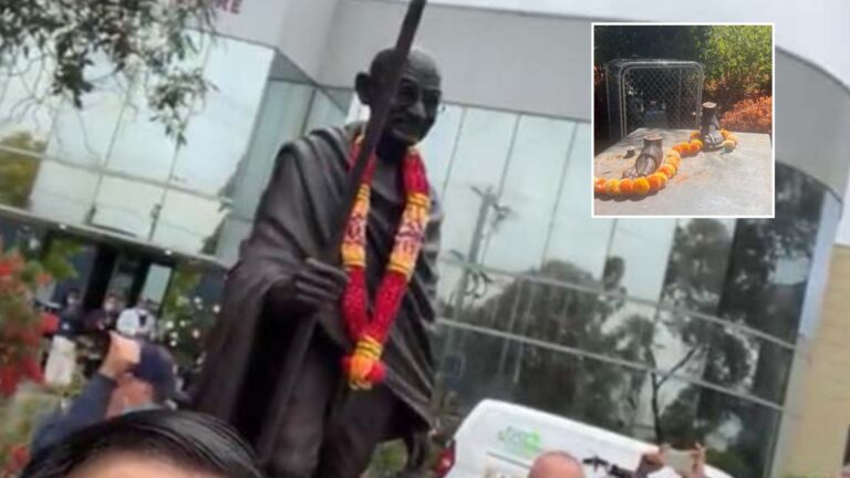 Mahatma Gandhi Statue Stolen | గాంధీ విగ్రహని ఎత్తుకెళ్లిన దొంగలు..ఎక్కడంటే