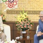 Bill Gates meets Andhra Pradesh CM Chandrababu Naidu in Amaravati