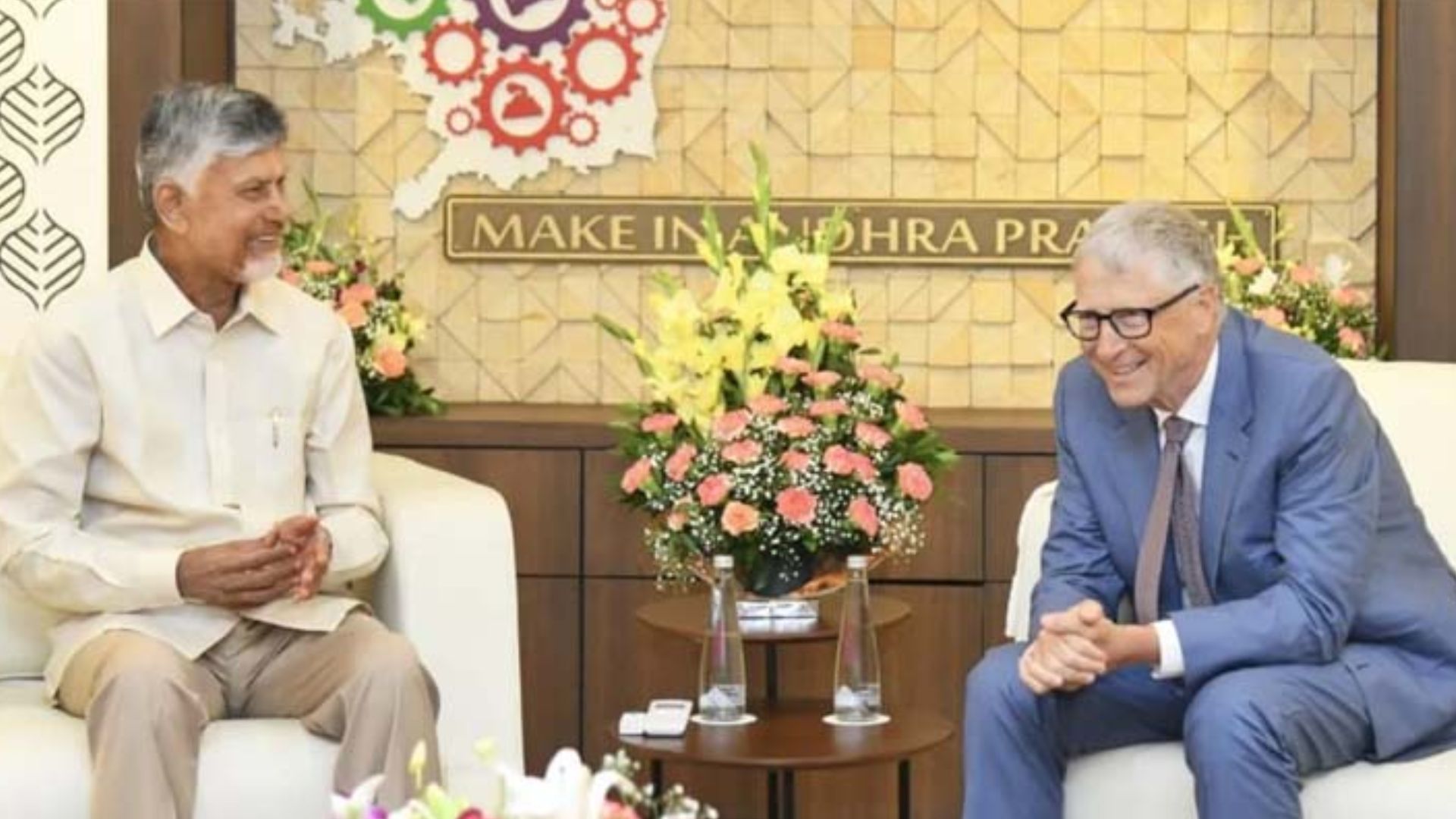 Bill Gates meets Andhra Pradesh CM Chandrababu Naidu in Amaravati