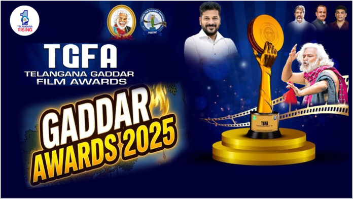 Chiranjeevi honoured with NTR National Award at Gaddar Awards 2025