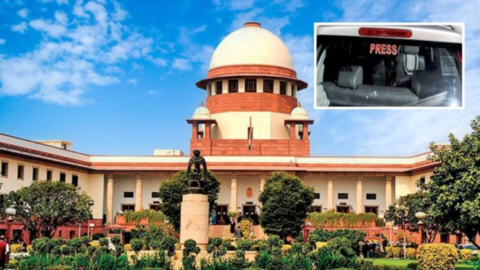 supreme court comments on social media posts of accused and media stickers on vehicles