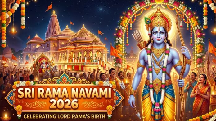 devotees celebrating sri rama navami with puja rituals and prayers at home and temples