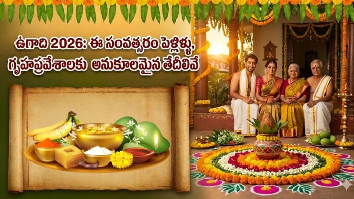 ugadi 2026 festival celebrations with traditional pachadi and auspicious calendar dates