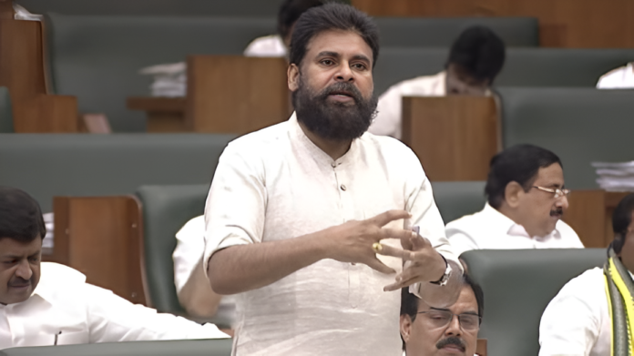 pawan kalyan addresses ap assembly during discussion on amaravati and state bifurcation