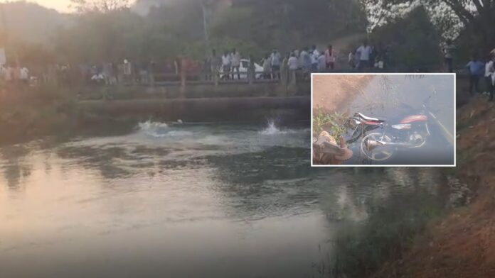 Two youths missing after bike falls into Yeleru canal near Prathipadu
