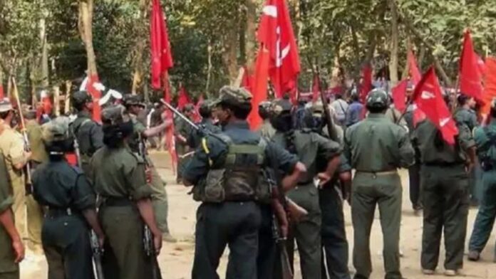 Maoists surrendering arms in Telangana under CM Revant Reddy supervision