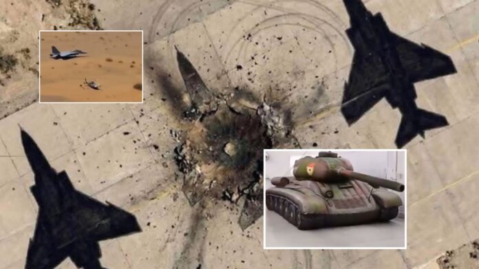 Iran fake fighter jets decoy on runway misleading US-Israel missiles