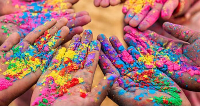 Hyderabad Holi celebrations with DJ music and rain dance events