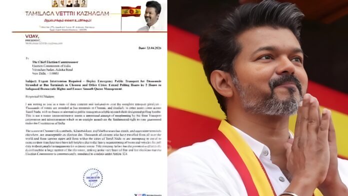 Vijay appeals to Election Commission to extend polling hours in Tamil Nadu elections