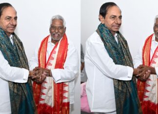 T Jeevan Reddy meeting KCR at Erravelli residence with BRS leaders present