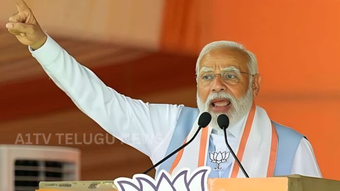 PM Modi addressing a public rally in West Bengal during election campaign