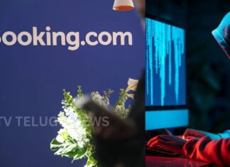 Booking.com website showing security warning after cyberattack and customer data leak