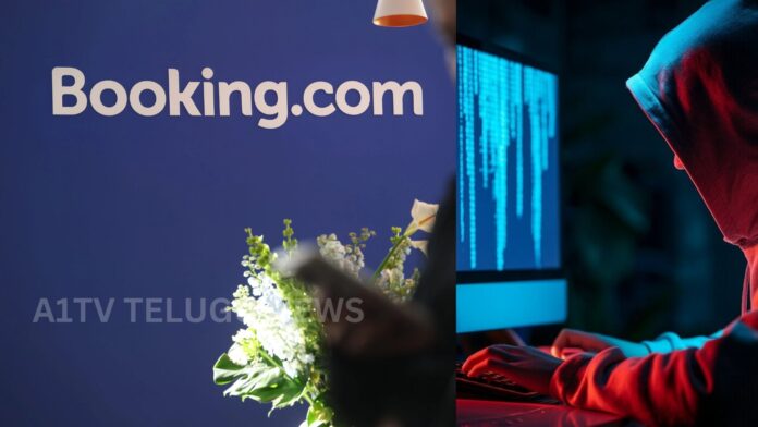 Booking.com website showing security warning after cyberattack and customer data leak