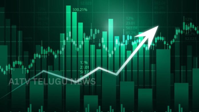 Stock market trading screen showing Sensex and Nifty gains after global geopolitical updates