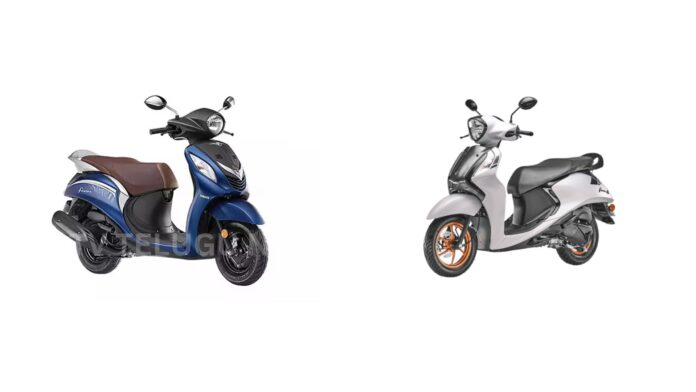 Yamaha Fascino 125 2026 model scooter with updated rear design and stylish body graphics