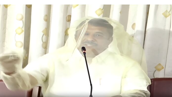 mla sudheer reddy stages unique protest against mosquito menace with fogging machine