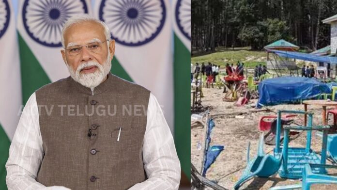 pm modi pays tribute to pahalgam terror attack victims and warns against terrorism