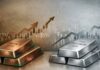 gold and silver bars with rising price chart indicating bullion market increase in india