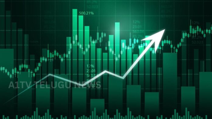 stock market graph showing sensex and nifty rise