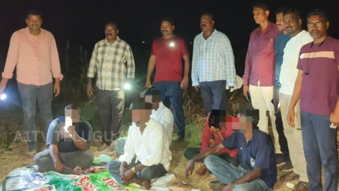 gambling raid in kancharlapalem under tenali rural police station limits