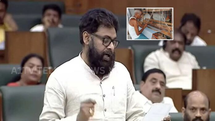 deputy cm pawan kalyan announcing free electricity scheme for handloom and powerloom workers in andhra pradesh