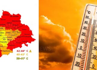 Heatwave conditions across Telangana with high temperatures expected in Hyderabad and several districts