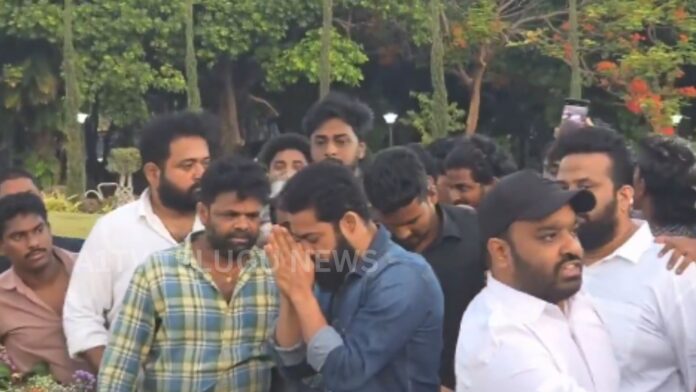 Jr NTR paying tribute to NTR at NTR Ghat in Hyderabad during birth anniversary celebrations