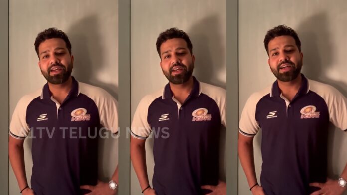 Rohit Sharma sending a surprise video message to an emotional young fan