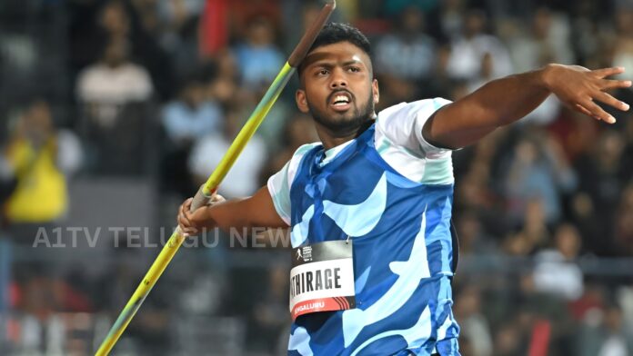 sri lankan javelin thrower rumesh tharanga pathirage celebrates after record throw