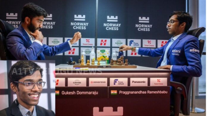 praggnanandhaa defeats gukesh in the norway chess tournament