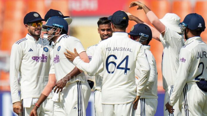 india cricket team celebrates historic test win against afghanistan in mullanpur
