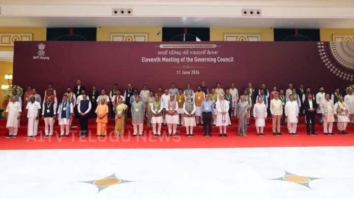 prime minister narendra modi chairing niti aayog governing council meeting 2026 india development plan