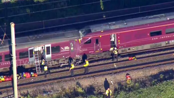 two passenger trains collide near bedford in the united kingdom leaving several injured