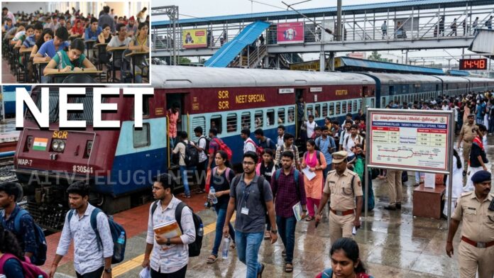 special trains announced for neet 2026 re exam candidates in telugu states