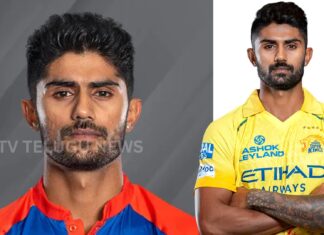 CSK batter Aman Khan celebrates his 34-ball century in the Pondicherry Premier League