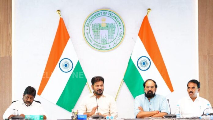 cm revanth reddy reviews revenue mobilization and land acquisition with senior officials