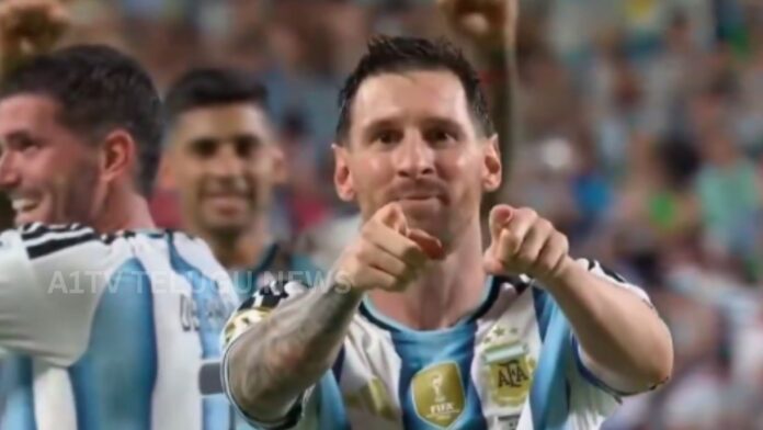 lionel messi celebrates after argentina comeback win against egypt in fifa world cup