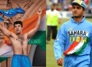 rajkummar rao as sourav ganguly in dada biopic first look poster