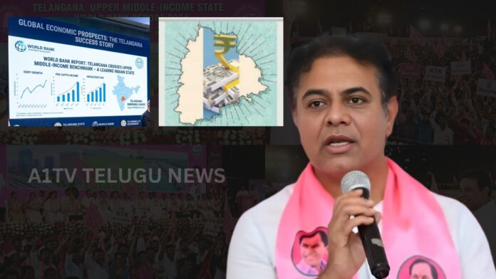 ktr reacts to world bank report on telangana economic growth