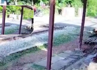 railway gate keeper santhip saves man from suicide attempt near train tracks