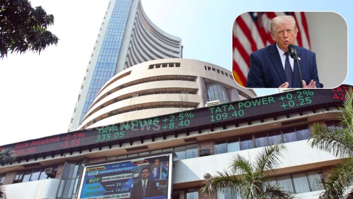 indian stock market crash with sensex and nifty falling due to global tensions