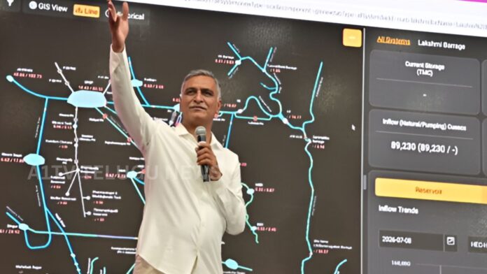 harish rao announces padayatra over sangameshwara basaveshwara lift irrigation project