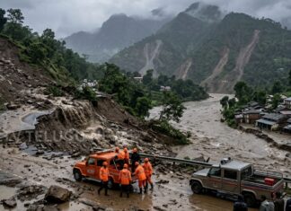 heavy rainfall causes floods and landslides in north indian states
