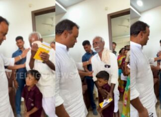 Munugode | “మనవడే నా ఆస్తి.. కాపాడండి” అంటూ తాత వేడుకోలు.. తాతకు ఎమ్మెల్యే భరోసా komatireddy rajagopal reddy promises free treatment for poor sick child