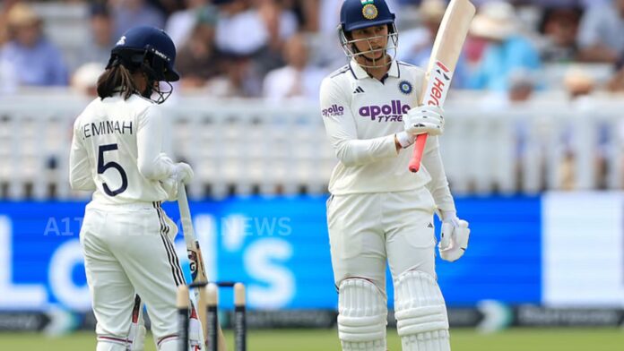india women close to historic test victory against england women at lord's