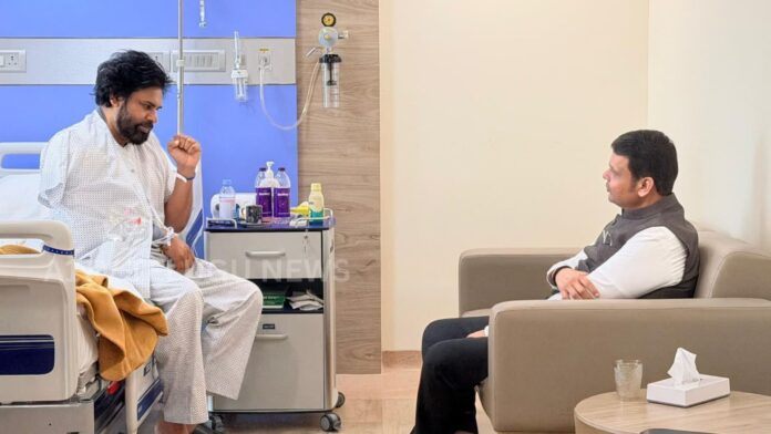 devendra fadnavis visits pawan kalyan after shoulder surgery in mumbai hospital
