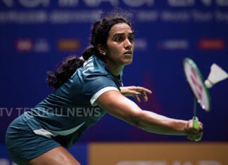 PV Sindhu playing against Chen Yufei in China Open badminton tournament