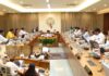 Chief Minister Chandrababu Naidu discussing key state issues with cabinet ministers
