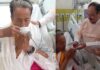 Sonam Wangchuk with Union ministers at Medanta Hospital in Gurugram